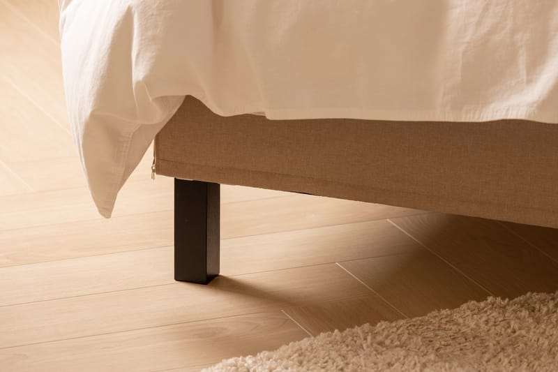 Scarlett Sengepakke 210x210 Skummadras - Glat gavl Beige - Møbler - Senge - Komplet sengepakke