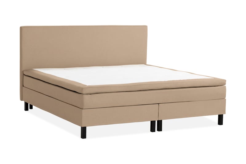 Scarlett Sengepakke 210x210 Skummadras - Glat gavl Beige - Møbler - Senge - Komplet sengepakke