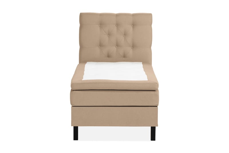 Scarlett Sengepakke 90x200 Skummadras - Dybtheftet gavl Beige - Møbler - Senge - Komplet sengepakke