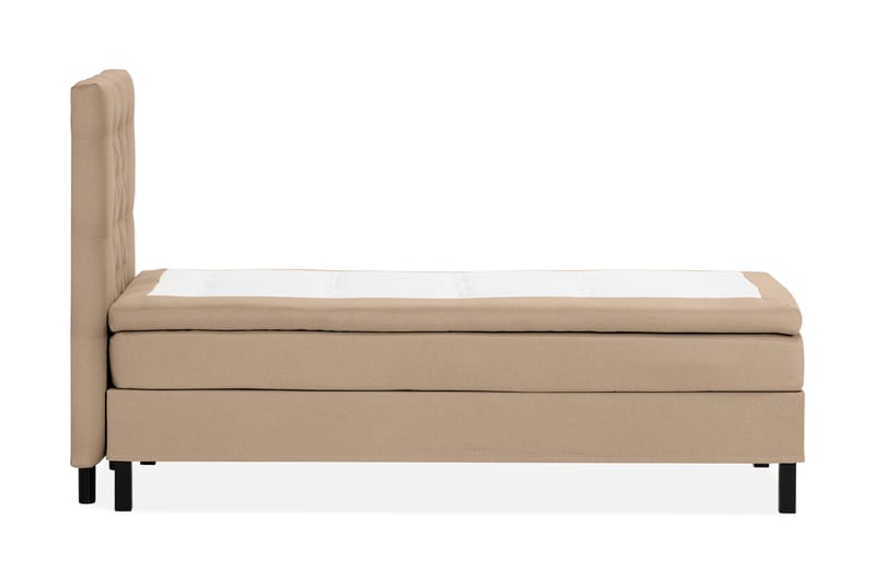 Scarlett Sengepakke 90x200 Skummadras - Dybtheftet gavl Beige - Møbler - Senge - Komplet sengepakke