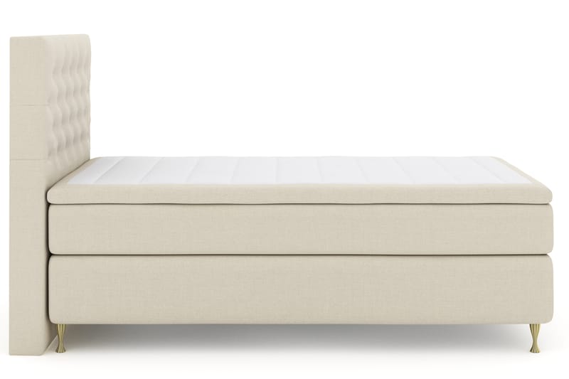 Select No 4 Komplet Sengepakke 120x200 Fast - Beige/Guld - Møbler - Senge - Komplet sengepakke