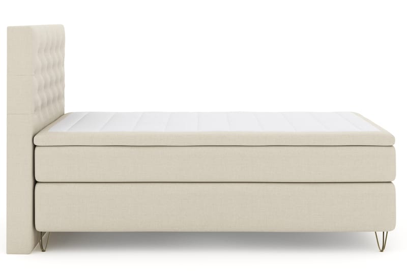 Select No 4 Komplet Sengepakke 120x200 Fast - Beige/Metal V-form - Møbler - Senge - Komplet sengepakke