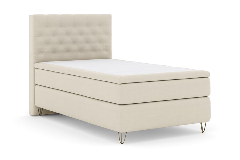 Select No 4 Komplet Sengepakke 120x200 Fast - Beige/Metal V-form - Møbler - Senge - Komplet sengepakke