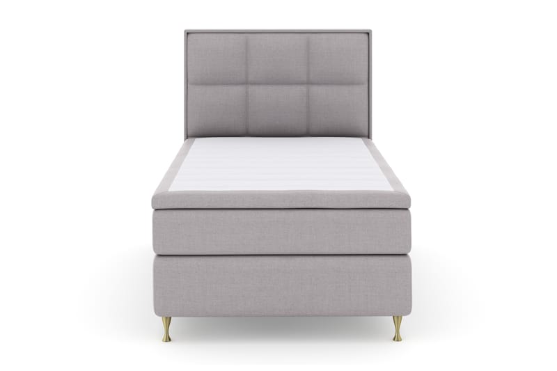 Select No 4 Komplet Sengepakke 120x200 Fast - Lysegrå/Guld - Møbler - Senge - Komplet sengepakke