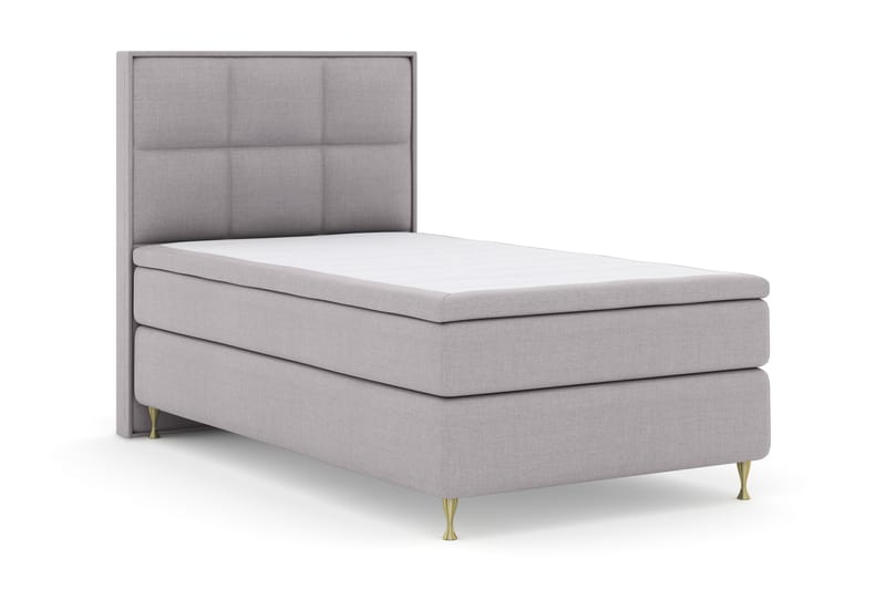 Select No 4 Komplet Sengepakke 120x200 Fast - Lysegrå/Guld - Møbler - Senge - Komplet sengepakke