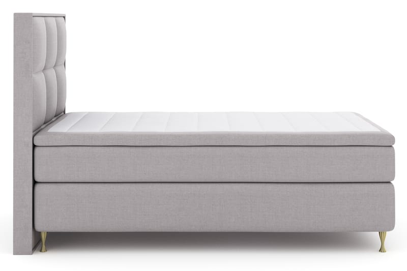 Select No 4 Komplet Sengepakke 120x200 Fast - Lysegrå/Guld - Møbler - Senge - Komplet sengepakke