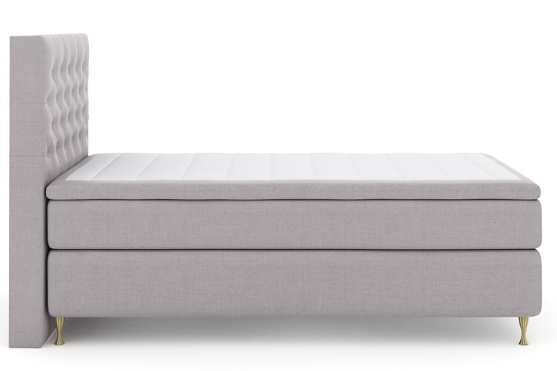 Select No 4 Komplet Sengepakke 120x200 Fast - Lysegrå/Guld - Møbler - Senge - Komplet sengepakke