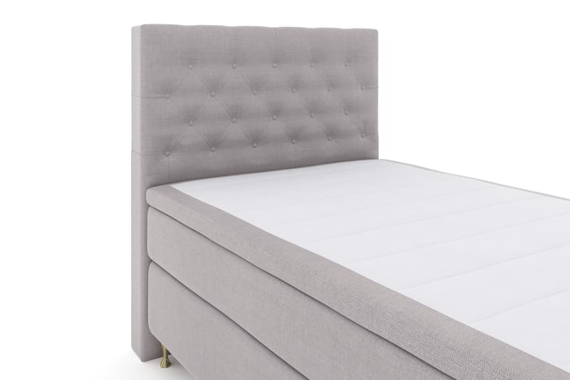 Select No 4 Komplet Sengepakke 120x200 Fast - Lysegrå/Guld - Møbler - Senge - Komplet sengepakke