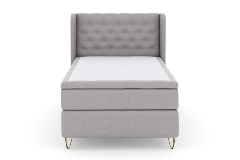 Select No 4 Komplet Sengepakke 120x200 Fast - Lysegrå/Metal V-form - Møbler - Senge - Komplet sengepakke