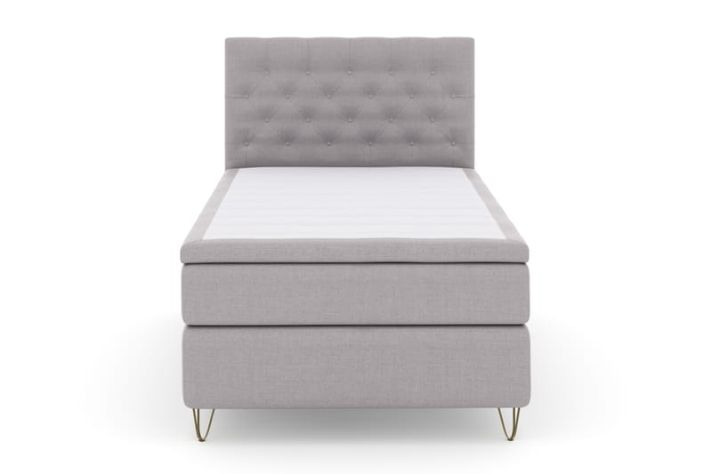 Select No 4 Komplet Sengepakke 120x200 Fast - Lysegrå/Metal V-form - Møbler - Senge - Komplet sengepakke