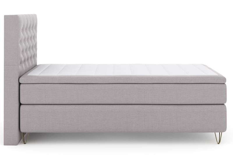 Select No 4 Komplet Sengepakke 120x200 Fast - Lysegrå/Metal V-form - Møbler - Senge - Komplet sengepakke