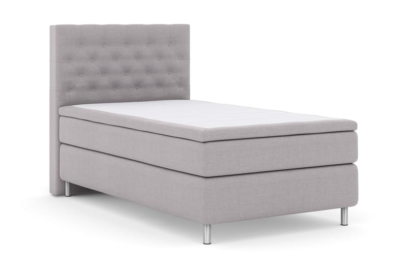 Select No 4 Komplet Sengepakke 120x200 Fast - Lysegrå/Metal - Møbler - Senge - Kontinentalsenge