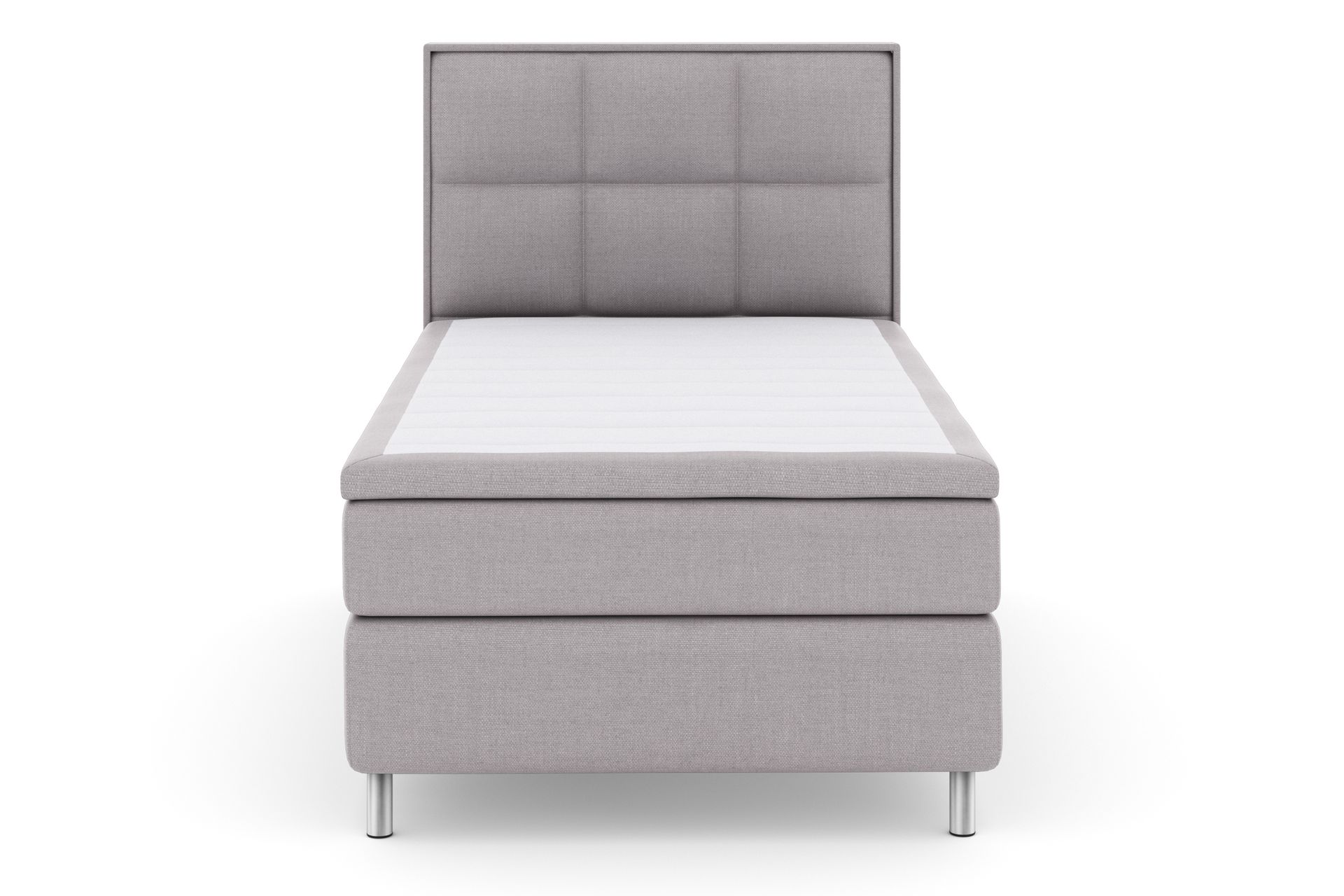 Select No 4 Komplet Sengepakke 120x200 Fast - Lysegrå/Metal - Møbler - Senge - Komplet sengepakke