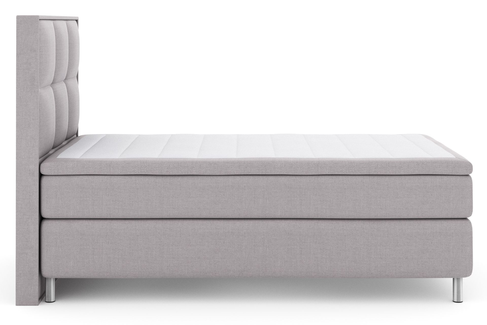 Select No 4 Komplet Sengepakke 120x200 Fast - Lysegrå/Metal - Møbler - Senge - Komplet sengepakke