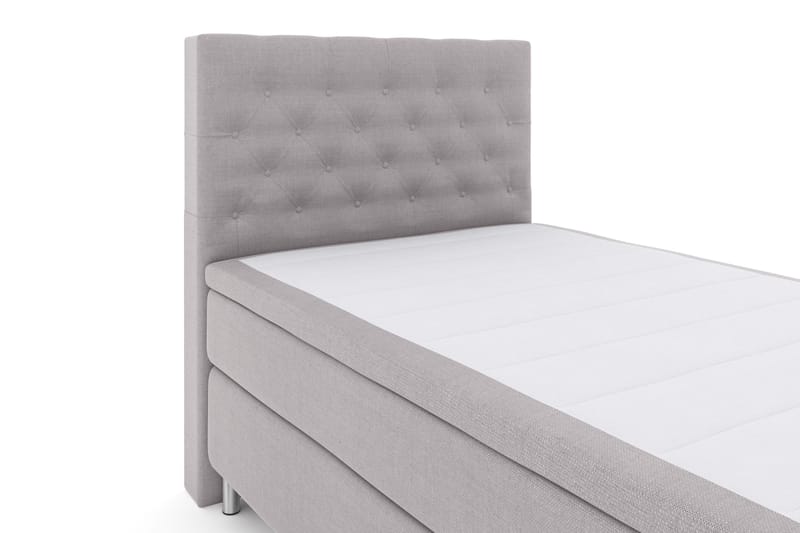 Select No 4 Komplet Sengepakke 120x200 Fast - Lysegrå/Metal - Møbler - Senge - Kontinentalsenge