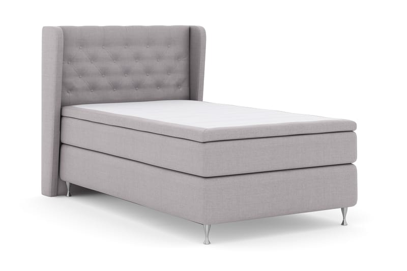 Select No 4 Komplet Sengepakke 120x200 Fast - Lysegrå/Sølv - Møbler - Senge - Komplet sengepakke