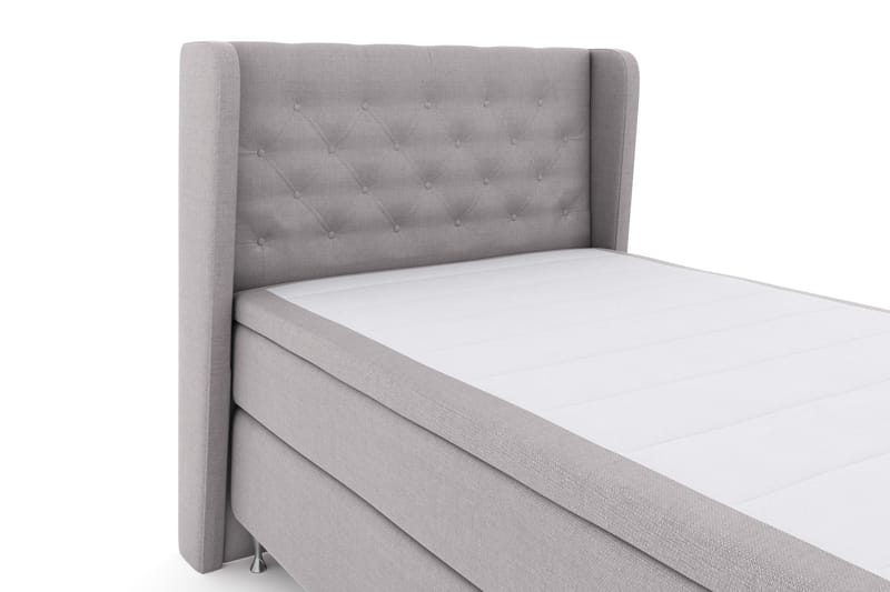 Select No 4 Komplet Sengepakke 120x200 Fast - Lysegrå/Sølv - Møbler - Senge - Kontinentalsenge