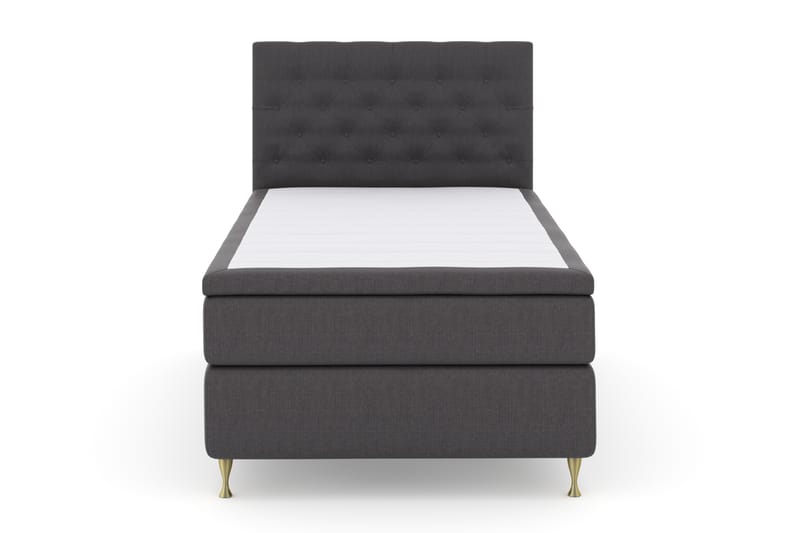 Select No 4 Komplet Sengepakke 120x200 Fast - Mørkegrå/Guld - Møbler - Senge - Komplet sengepakke