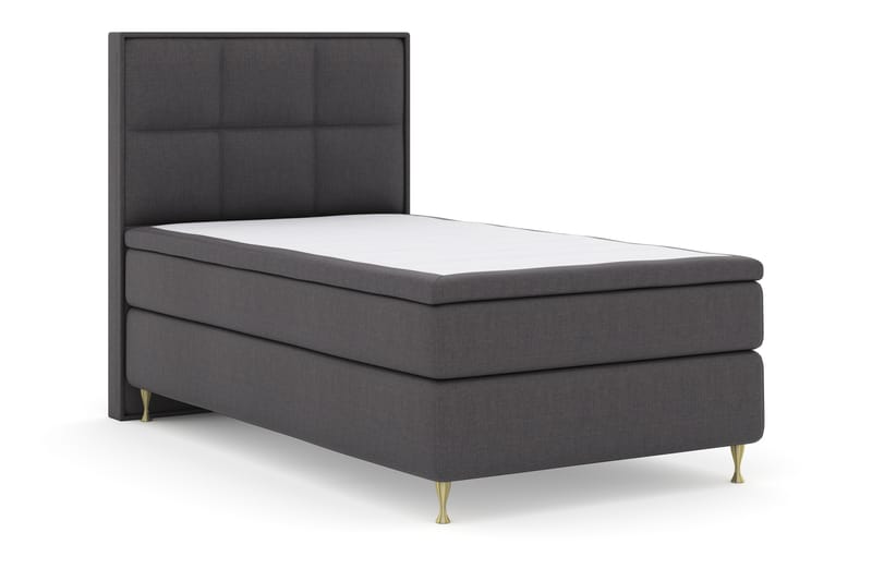 Select No 4 Komplet Sengepakke 120x200 Fast - Mørkegrå/Guld - Møbler - Senge - Komplet sengepakke