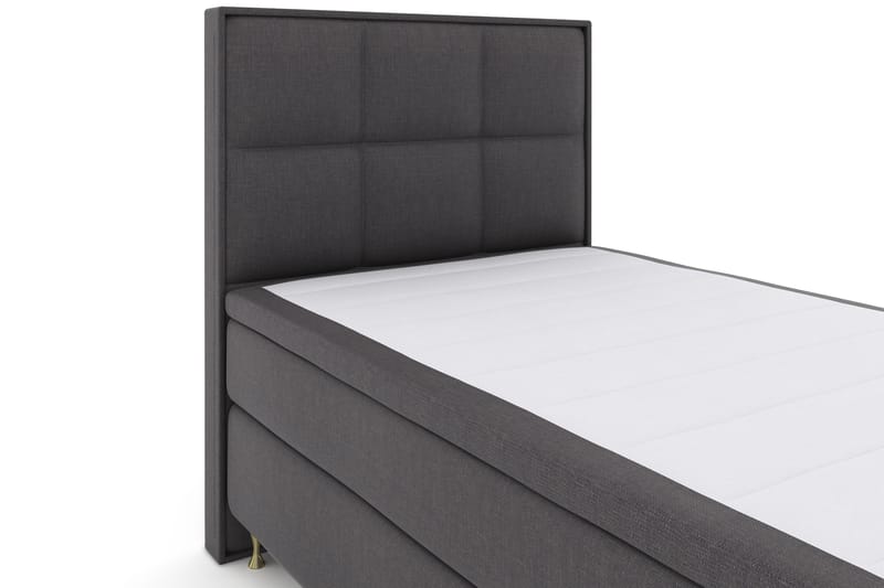 Select No 4 Komplet Sengepakke 120x200 Fast - Mørkegrå/Guld - Møbler - Senge - Komplet sengepakke