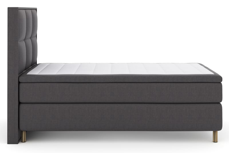 Select No 4 Komplet Sengepakke 120x200 Fast - Mørkegrå/Kobber - Møbler - Senge - Komplet sengepakke
