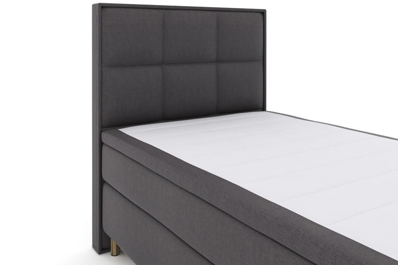 Select No 4 Komplet Sengepakke 120x200 Fast - Mørkegrå/Kobber - Møbler - Senge - Komplet sengepakke