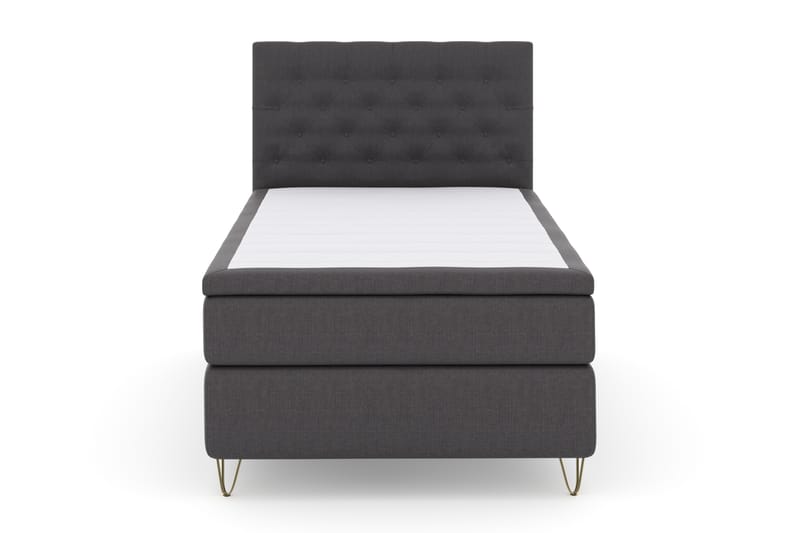 Select No 4 Komplet Sengepakke 120x200 Fast - Mørkegrå/Metal V-form - Møbler - Senge - Komplet sengepakke
