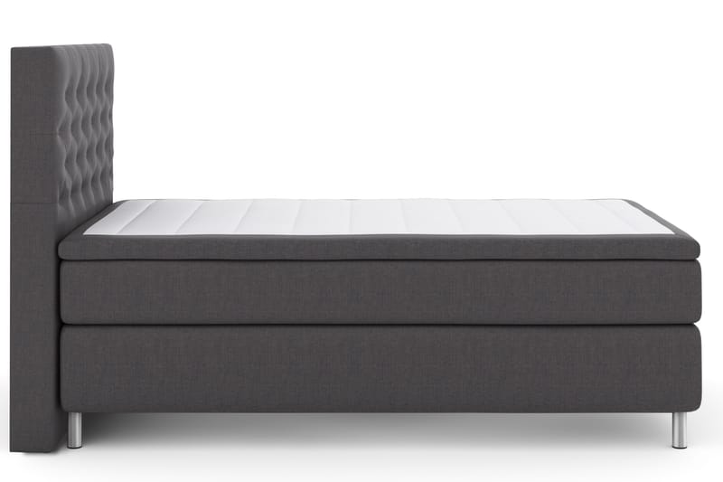 Select No 4 Komplet Sengepakke 120x200 Fast - Mørkegrå/Metal - Møbler - Senge - Komplet sengepakke