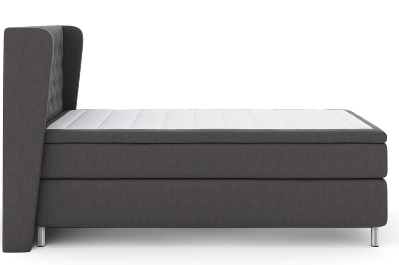 Select No 4 Komplet Sengepakke 120x200 Fast - Mørkegrå/Metal - Møbler - Senge - Komplet sengepakke