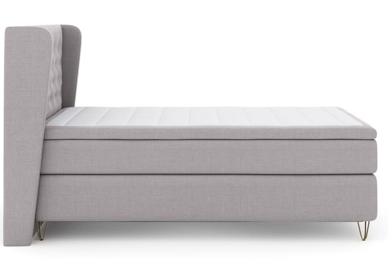 Select No 4 Komplet Sengepakke 120x200 Medium - Lysegrå/Metal V-form - Møbler - Senge - Komplet sengepakke