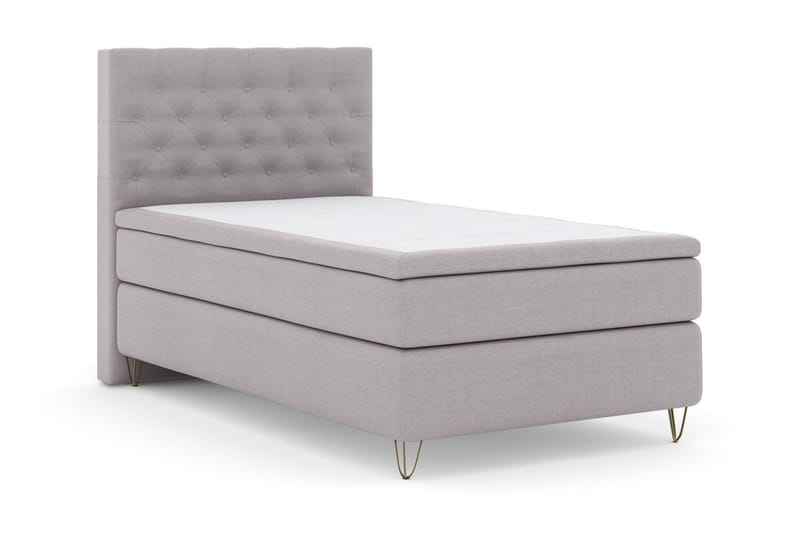 Select No 4 Komplet Sengepakke 120x200 Medium - Lysegrå/Metal V-form - Møbler - Senge - Kontinentalsenge