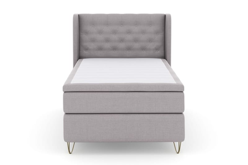 Select No 4 Komplet Sengepakke 120x200 Medium - Lysegrå/Metal V-form - Møbler - Senge - Komplet sengepakke