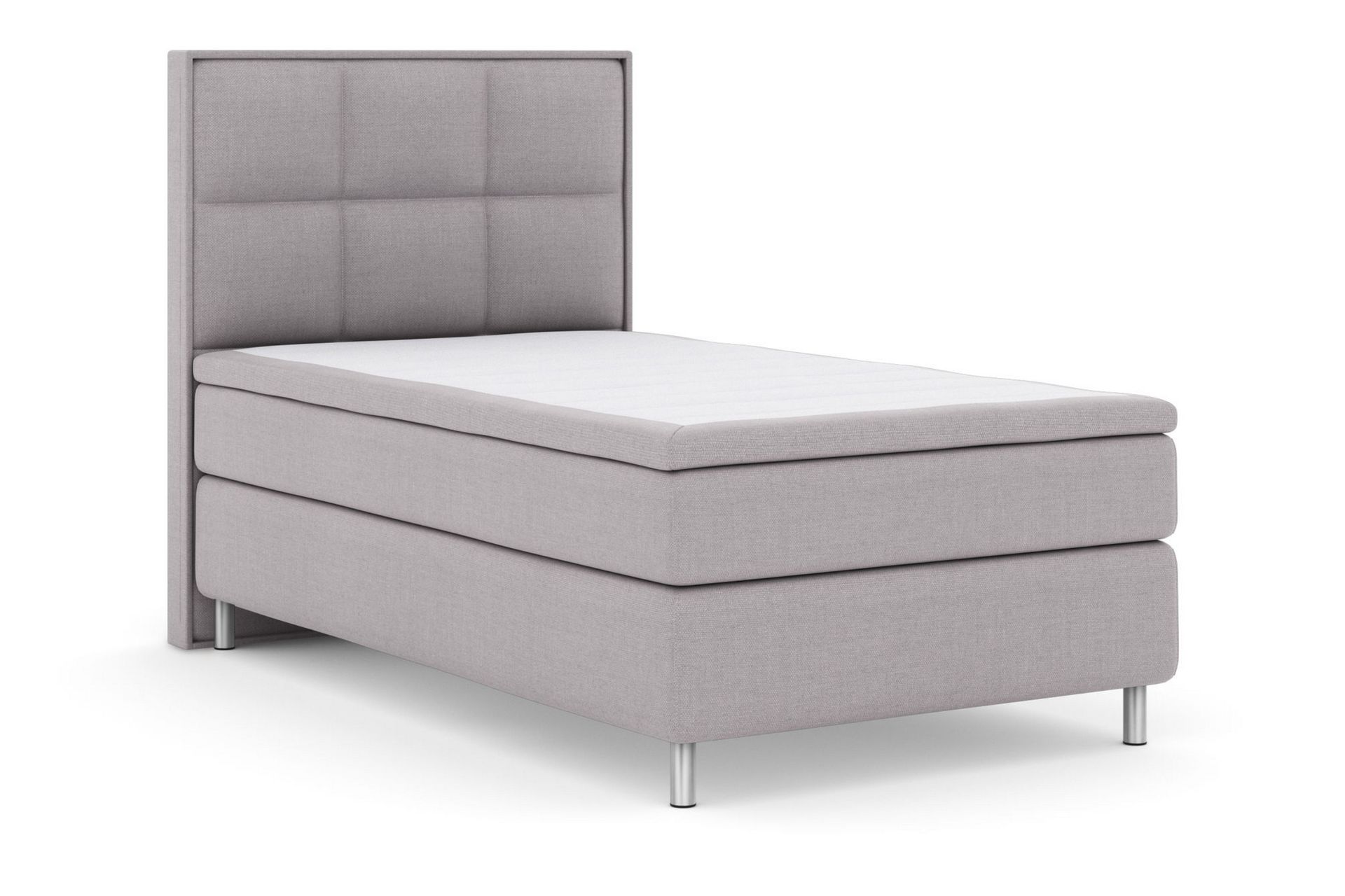 Select No 4 Komplet Sengepakke 120x200 Medium - Lysegrå/Metal - Møbler - Senge - Komplet sengepakke