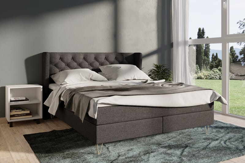Select No 4 Komplet Sengepakke 120x200 Medium - Mørkegrå/Kobber - Komplet sengepakke - Kontinentalsenge