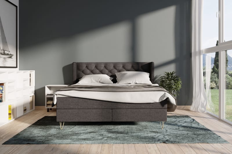 Select No 4 Komplet Sengepakke 120x200 Medium - Mørkegrå/Kobber - Komplet sengepakke - Kontinentalsenge