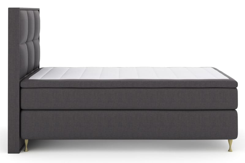 Select No 4 Komplet Sengepakke 120x200 Medium - Mørkegrå/Metal V-form - Komplet sengepakke - Kontinentalsenge