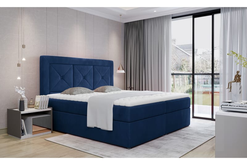 Sidria Sengepakke 140x200 cm - Blå - Komplet sengepakke