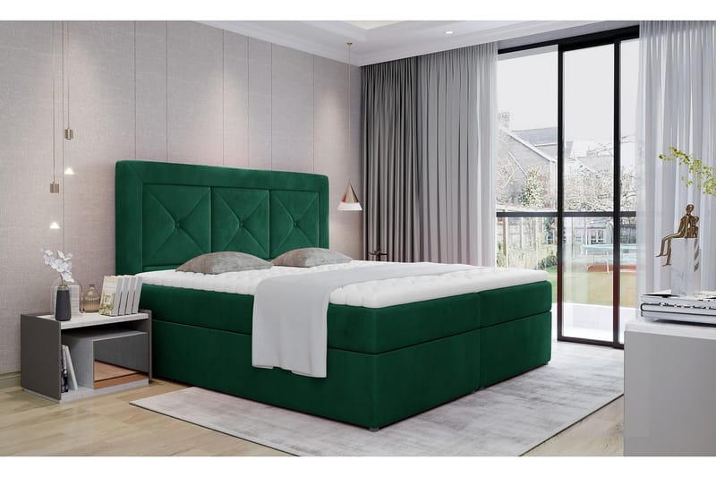 Sidria Sengepakke 180x200 cm - Grøn - Komplet sengepakke