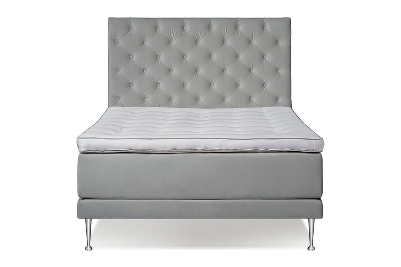 VICTORIA Kontinentalseng 140 - Lysegrå - Møbler - Senge - Kontinentalsenge