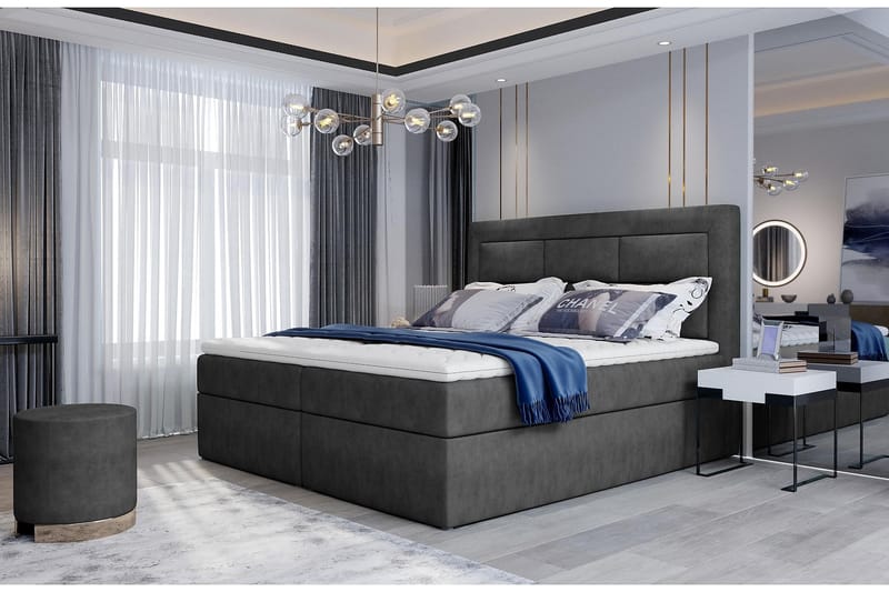 Vivera Sengepakke 160x200 cm - Grå - Komplet sengepakke
