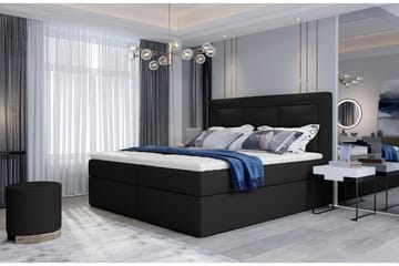 Vivera Sengepakke 160x200 cm - Læder/Sort - Møbler - Senge - Komplet sengepakke