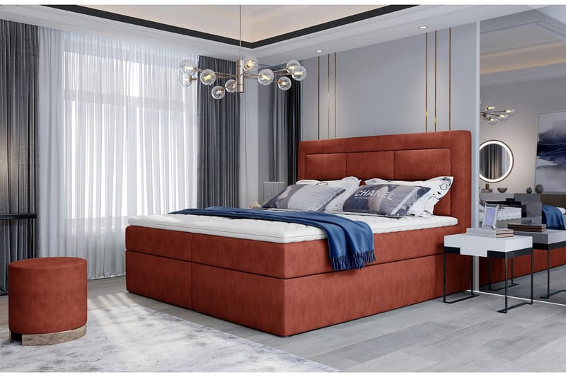 Vivera Sengepakke 160x200 cm - Rød - Komplet sengepakke