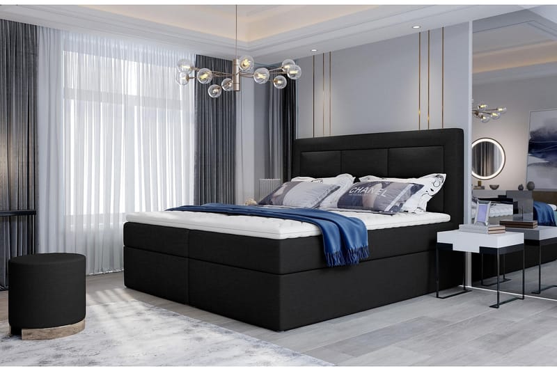 Vivera Sengepakke 160x200 cm - Sort - Møbler - Senge - Komplet sengepakke