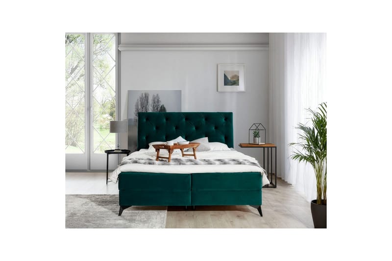Komplett sängpaket kontinentalsäng Eltap Mörkgrön 180x200 DEL, undefined
