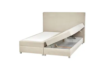 Kontinentalsäng Beliani Minister Beige-Silver, 160x200 cm Beige 160x200 - Møbler - Senge - Kontinentalsenge