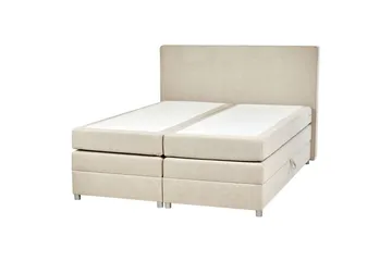 Kontinentalsäng Beliani Minister Beige-Silver, 160x200 cm Beige 160x200 - Møbler - Senge - Kontinentalsenge