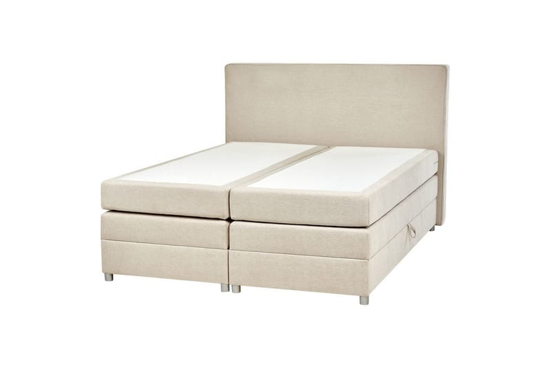 Kontinentalsäng Beliani Minister Beige-Silver, 160x200 cm Beige 160x200 - Møbler - Senge - Kontinentalsenge