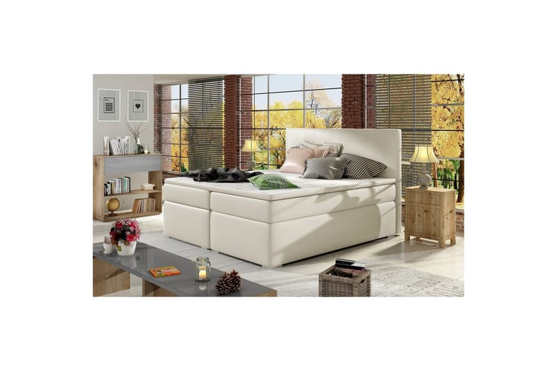 Kontinentalsäng utan ställbar säng Eltap Beige 160x200 - Møbler - Senge - Kontinentalsenge