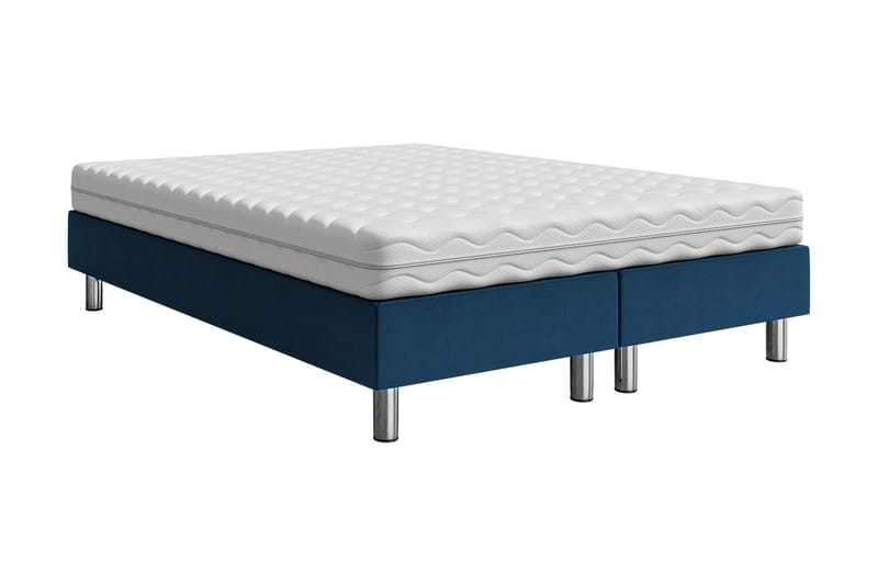 Adeliza kontinentalseng 160x200 cm - Blå - Komplet sengepakke - Kontinentalsenge