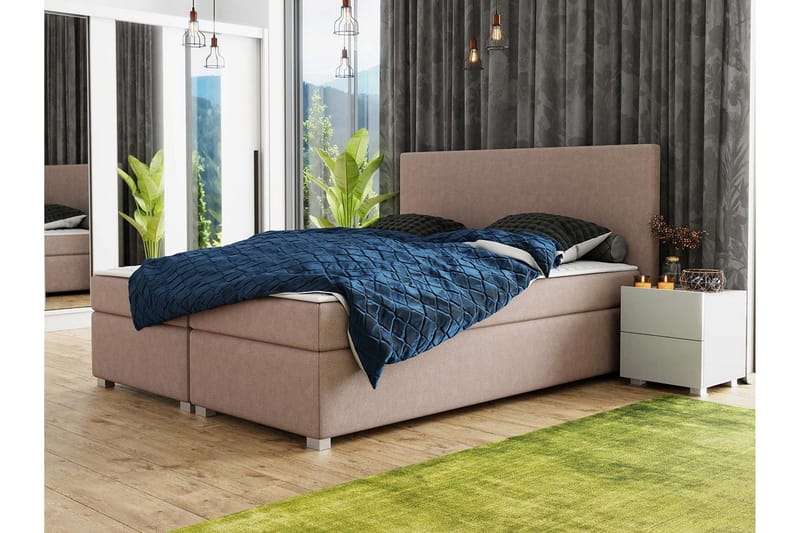 Albettone Kontinentalseng 180x200 cm - Lyserød | Beige - Møbler - Senge - Kontinentalsenge